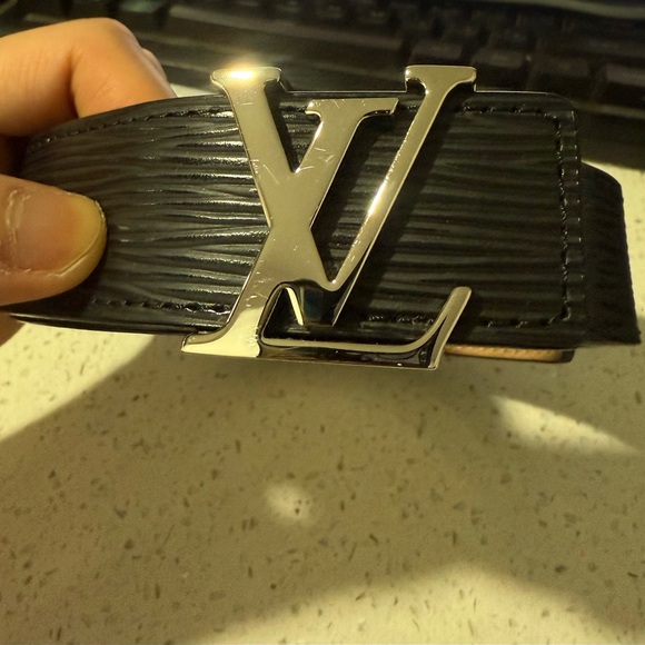 LOUIS VUITTON Epi 30mm LV Initiales Belt 85 34 Black - Picture 2 of 6